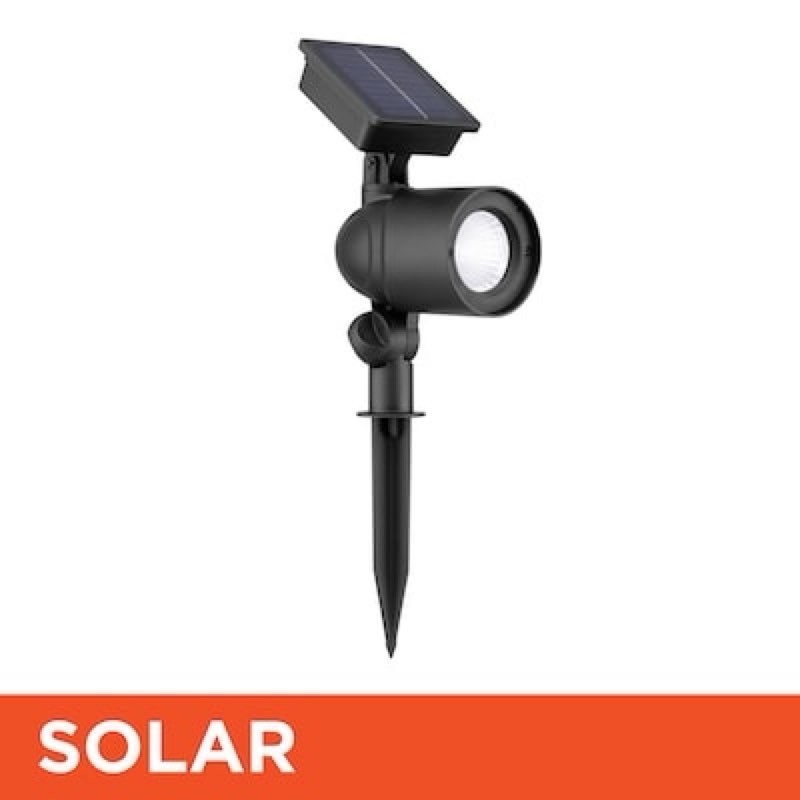  harbor breeze 30 -lumens matte black warm white solar led spot light