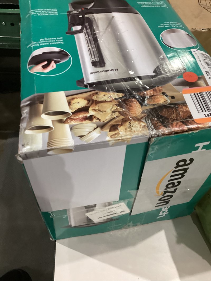 Condition photo showing As Is for Hamilton Beach 45 Cup Coffee Urn and Hot Beverage Dispenser, Silver (40519)