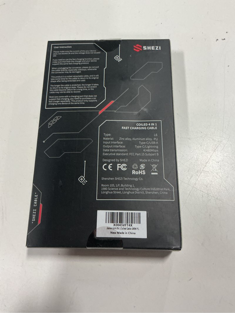 Condition photo showing New/Like New for Coiled Cable & Clip 4-in-1 USB C Cable 45W Compatible with Lightning Cable Fast Charging & Data Transfer, Support to CarPlay & Android Auto, 5FT Multi Cord Combo Charger for iPhone/iPad 45W Coiled Cable & Clip Yellow