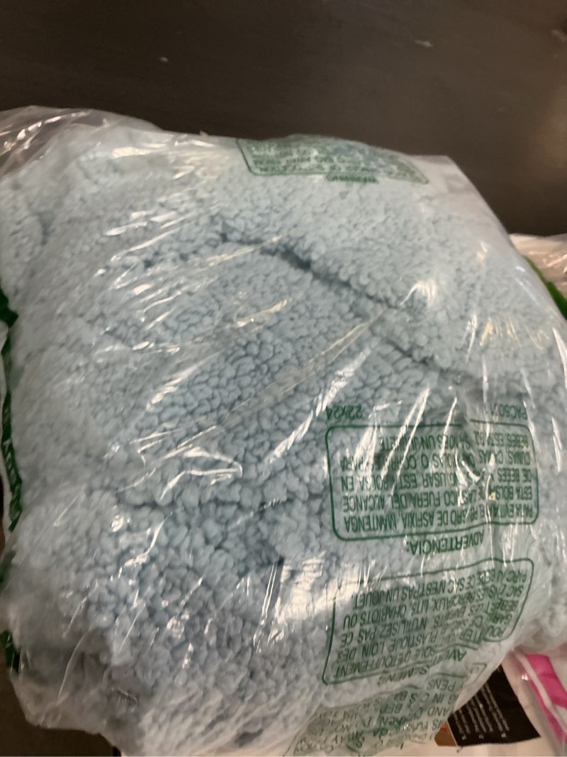 Condition photo showing Good Condition for bedsure gentlesoft fuzzy sherpa faux fur blue twin blanket cozy gifts for women men, soft fleece plush warm minky thick blanket twin size for bed, couch, room decor dorm essentials blue gifts, 60x80 13- blue twin (60" x 80")