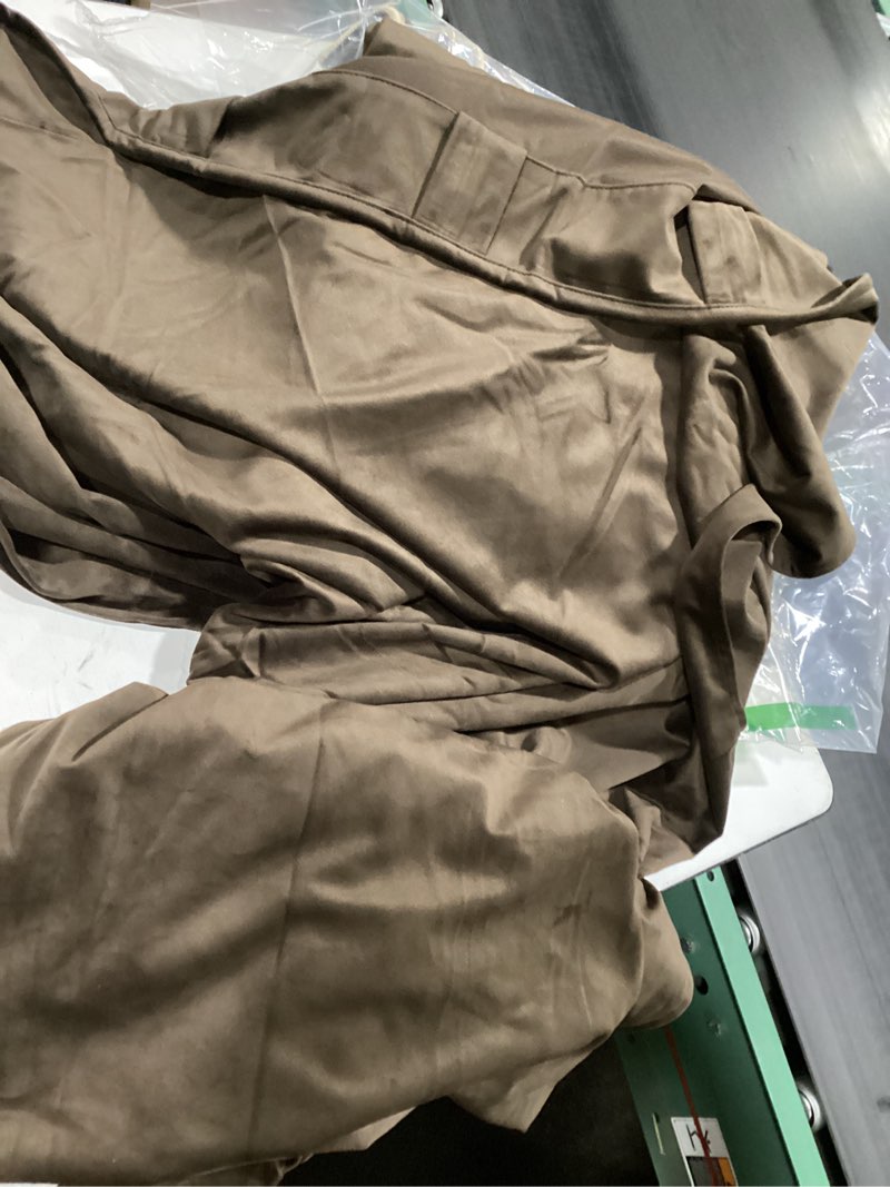 Condition photo showing Good Condition for NICETOWN Brown Velvet Blackout Curtains 96 inches Long, Room Darkening Home Decor Light Blocking Thermal Insulated Rod Pocket Drapes for Theater and Movie Room (Set of 2, 52 x 96) Brown Series - Brown 52"W x 96"L (Pack of 2)