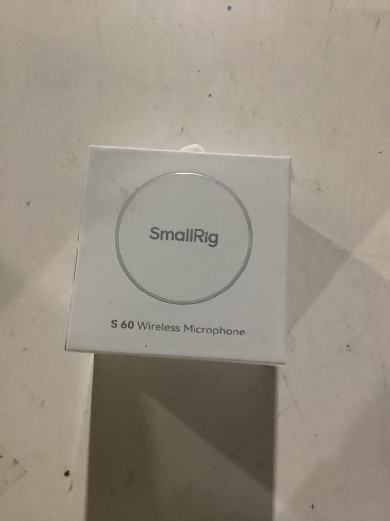 Condition photo showing New/Like New for SMALLRIG S60 Wireless Lavalier Microphone with USB C for iPhone, for Android, Mini Mic with 44H Battery, Noise Reduction, Mute, Gain, Clip On Lapel Mic for Video Recording, Vlogging, Interview,White