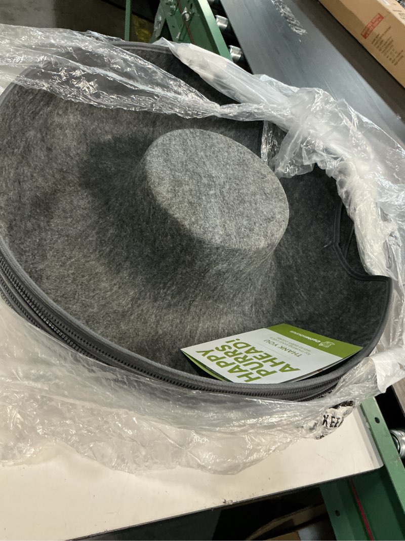 Condition photo showing As Is for cat tunnel donut bed double donut cave for cats large indoor multi-cat use new