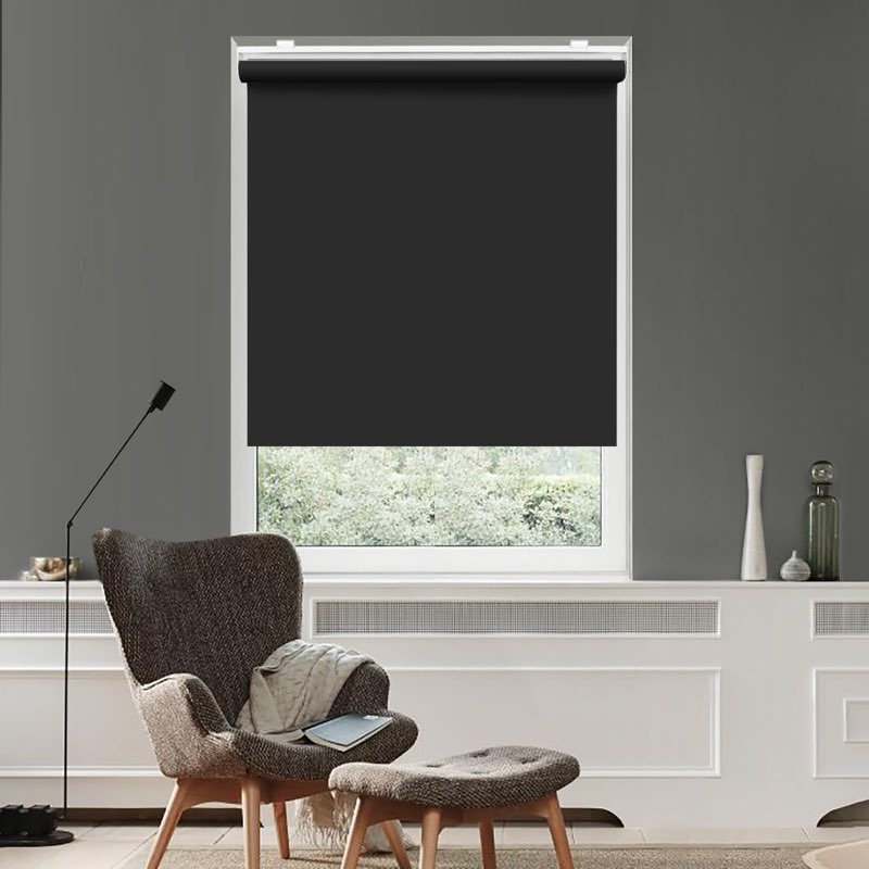 HOMEBOX 100% Blackout Cordless Roller Window Shades, Window Blinds with Thermal Insulated, UV Protec