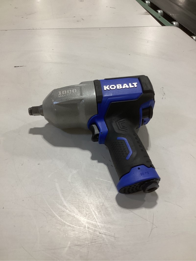 Condition photo showing As Is for kobalt 0.5-in 1000-ft/lb air impact wrench