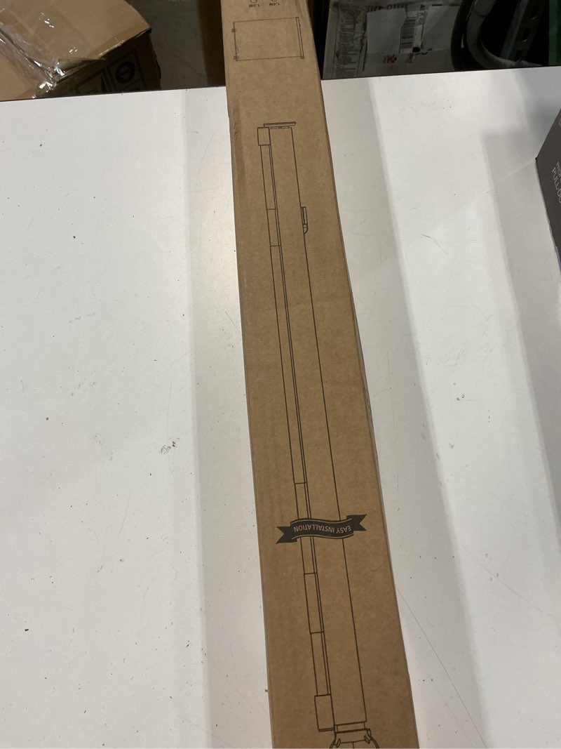 Condition photo showing New/Like New for retractable baby gates for doorways, mesh dog gate for stairs, pet gate indoor, extends to 55" wide 33" tall, safety toddlers gates for hallways, indoor & outdoor use, black