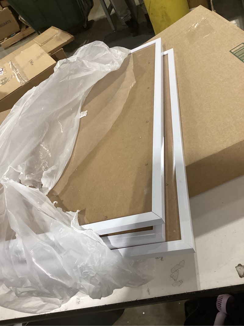 Condition photo showing Good Condition for White 18x24 Picture Frame Set of 3, High Transparent Frame for 18 By 24 Photo Collage Canvas Poster Size Wall Mount and Tabletop Horizontally Vertically (White, 18 x 24 inches)