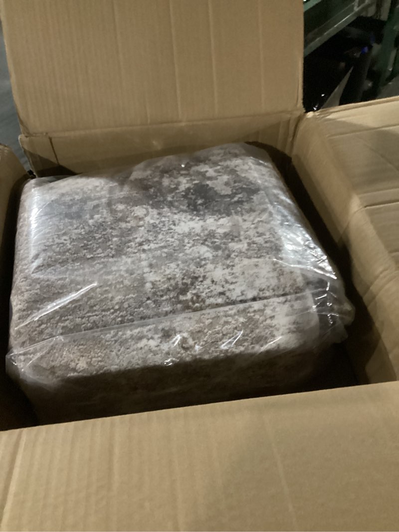 Condition photo showing New/Like New for 9x12 Area Rug Living Room Rugs - Washable Neutral Modern Abstract Soft Thin Large Rug Indoor Floor No Slip Rug Carpet for Bedroom Under Dining Table Home Office Decor - Brown Grey Brown Grey 9' x 12' (Rectangular)