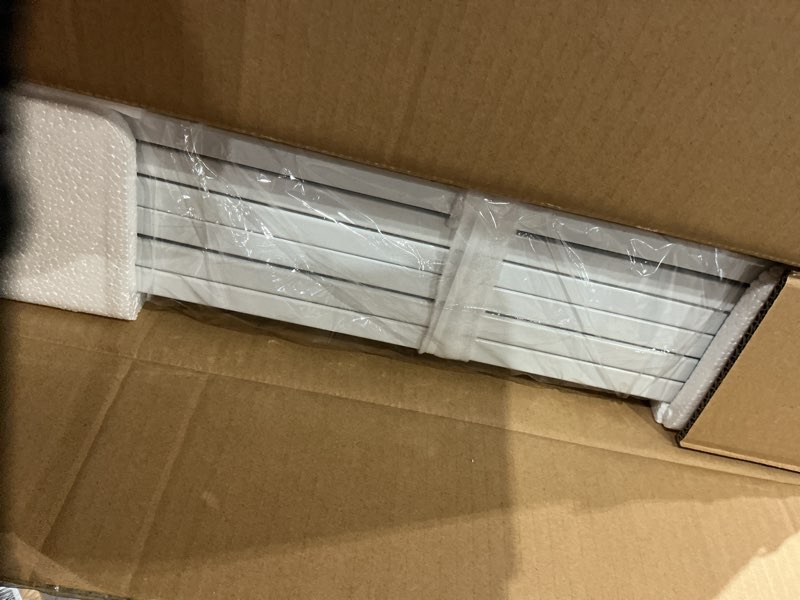 Condition photo showing Good Condition for vantas folding no-assembly metal pet gate 120" wide, 24" extra tall dog gate with door walk through, freestanding accordion puppy gate dog door for indoor & outdoor, with 2pcs support - white ?6-panel with door?20w*24h white