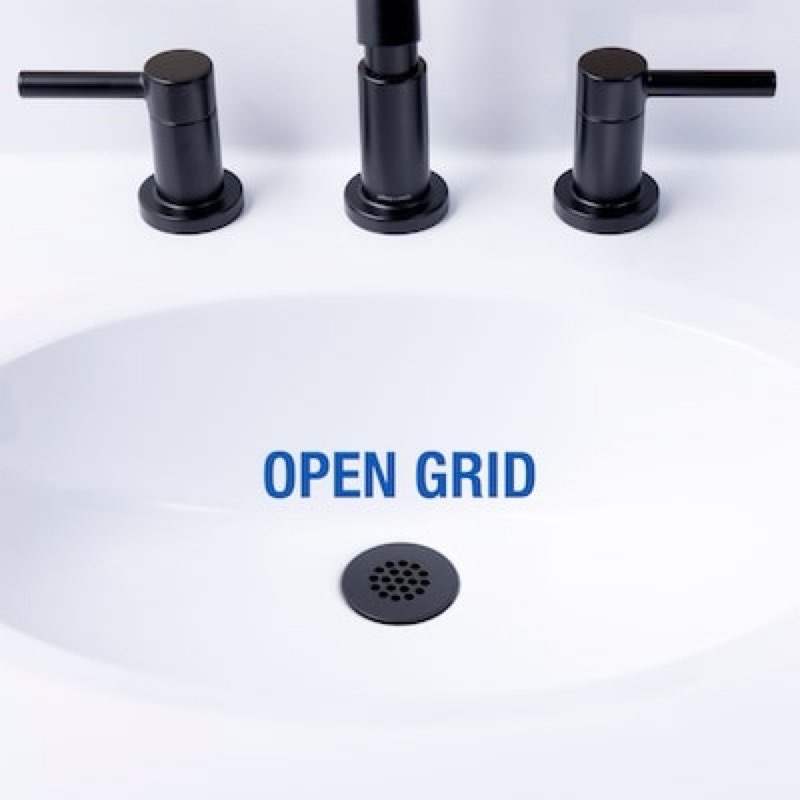 dearborn matte black decorative grid sink drain w/o overflow - k820-74