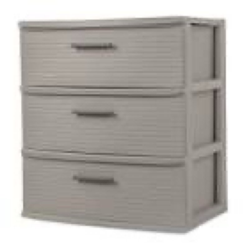 drawer wide tower dark gray - brightroom™: plastic storage drawers, portable universal storage, no assembly required