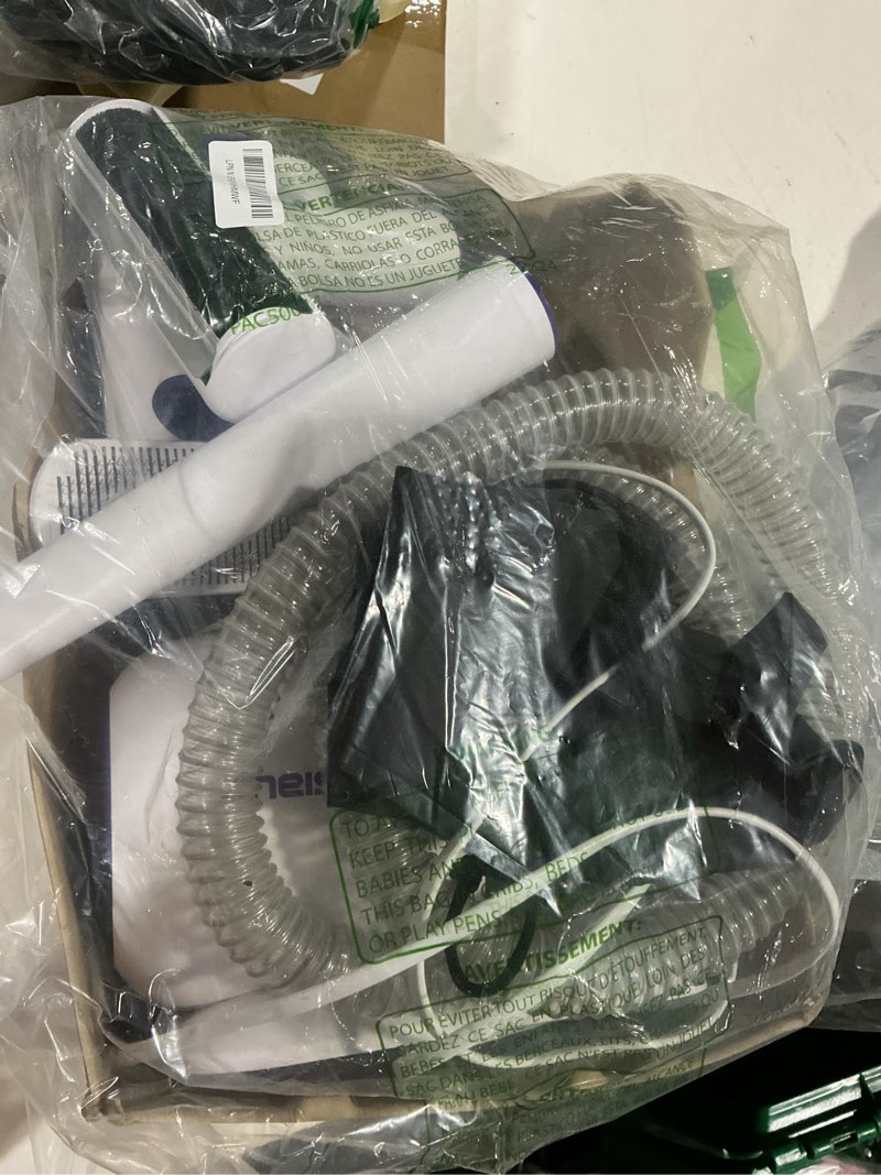 Condition photo showing As Is for oneisall dog grooming vacuum kits: 15000pa shedding brush with grooming tools, 3 suction low noise, pet grooming vacuum for thick and undercoat, 1.5l dust cup dog hair vacuum, home cleaning, lm5
