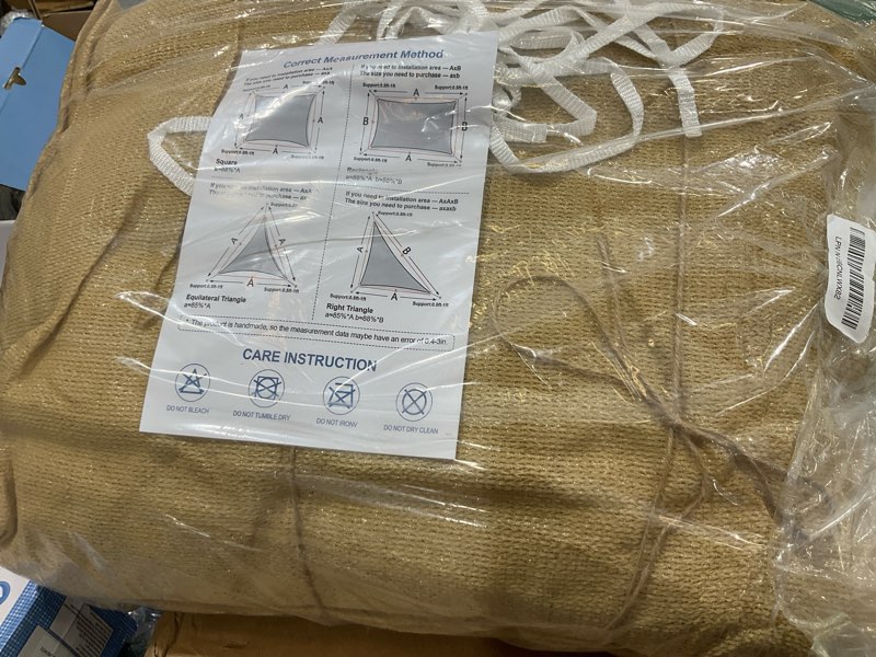 Condition photo showing Good Condition for sunny guard sun shade sail 10' x 13' rectangle sand uv block sunshade for backyard yard deck patio garden outdoor activities and facility(we make custom size) 1 0' x 1 3' sand