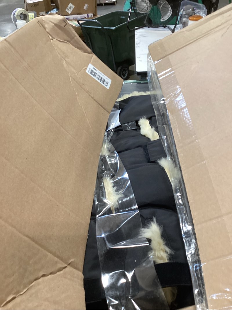 Condition photo showing Good Condition for werner christ baby sheepskin footmuff flims luxe - full medical sheepskin footmuff for buggy (from 6 to 36 mo.), medical fur, universal with long slits black