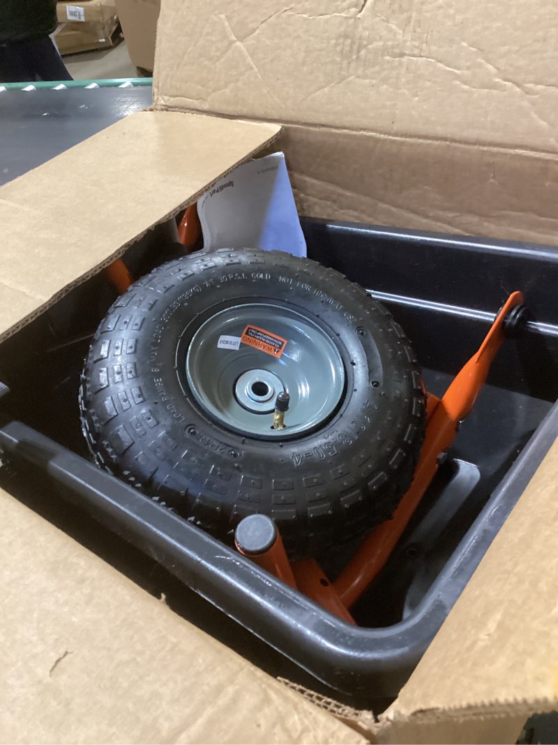 Condition photo showing Good Condition for agri-fab 45-0530-131, 85 lb. tow broadcast spreader,black/orange 85 lb. cable control tow-behind spreader