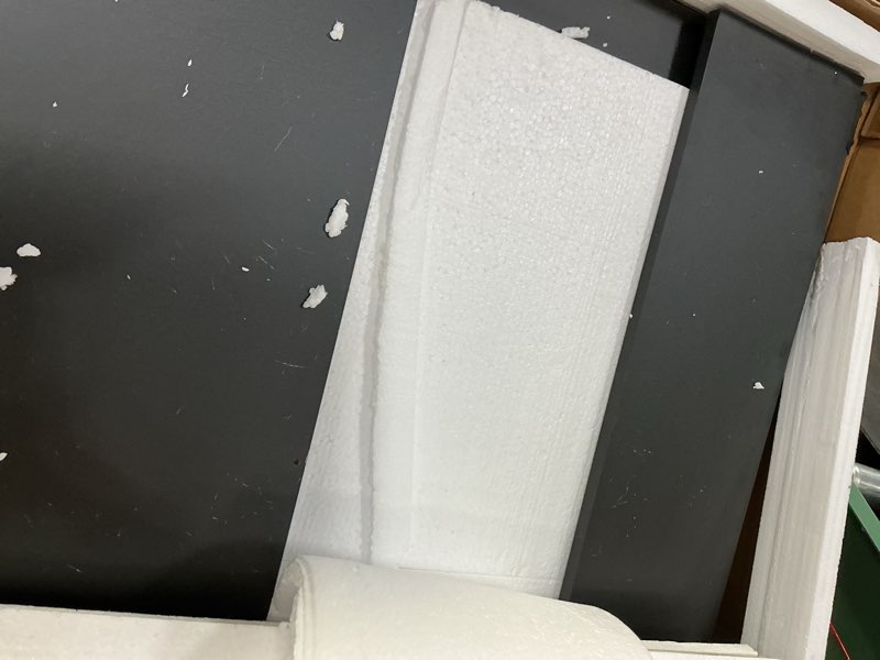 Condition photo showing Good Condition for Washer Dryer Countertop, 54" x 27.55" 2-Tier Washer Dryer Topper with Edge, for Laundry Room Organization Black