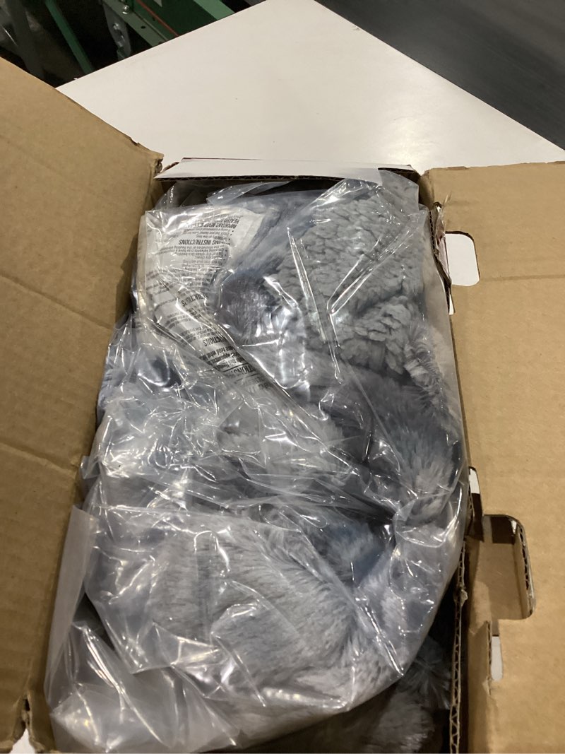 Condition photo showing New/Like New for Electric Throw Heated Throw 50''x60'', Striped Flannel & Thicker Sherpa, 5 Heat Settings & 4 Hour Auto Off with FCC/ETL Certified, Overheat Protection & Machine Washable, Great Gift, Light Grey 01-light Grey 50"x60"Throw
