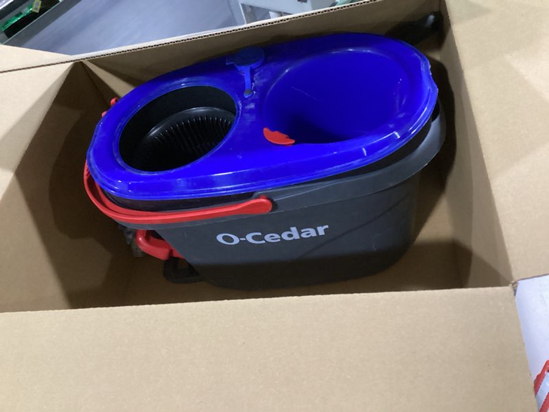 Condition photo showing Good Condition for O-Cedar EasyWring Microfiber Spin Mop, Bucket Floor Cleaning System, Red, Gray, Standard Easywring Spin Mop & Bucket