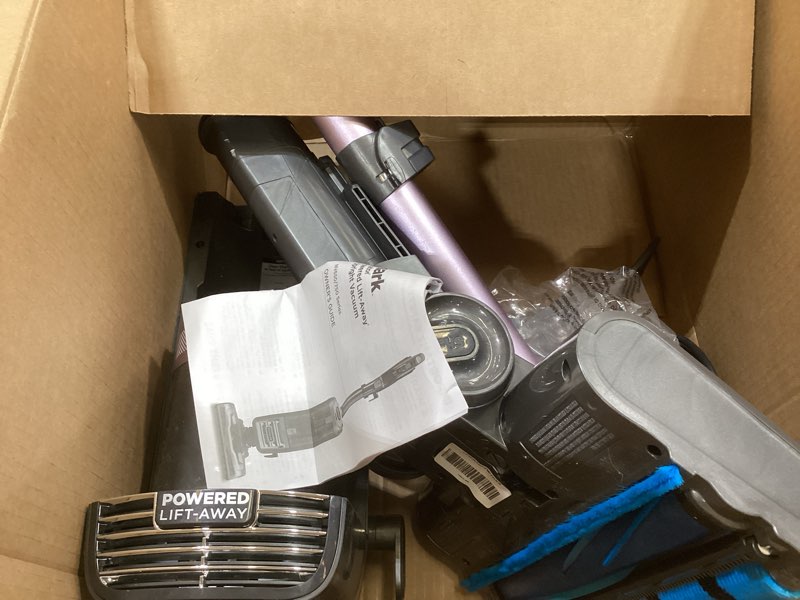 Condition photo showing As Is for shark az2001amz vertex duoclean powerfins upright vacuum, with powered lift-away & self-cleaning brushroll, dark lilac, 1 qt dust cup duoclean powerfin (dark lilac)