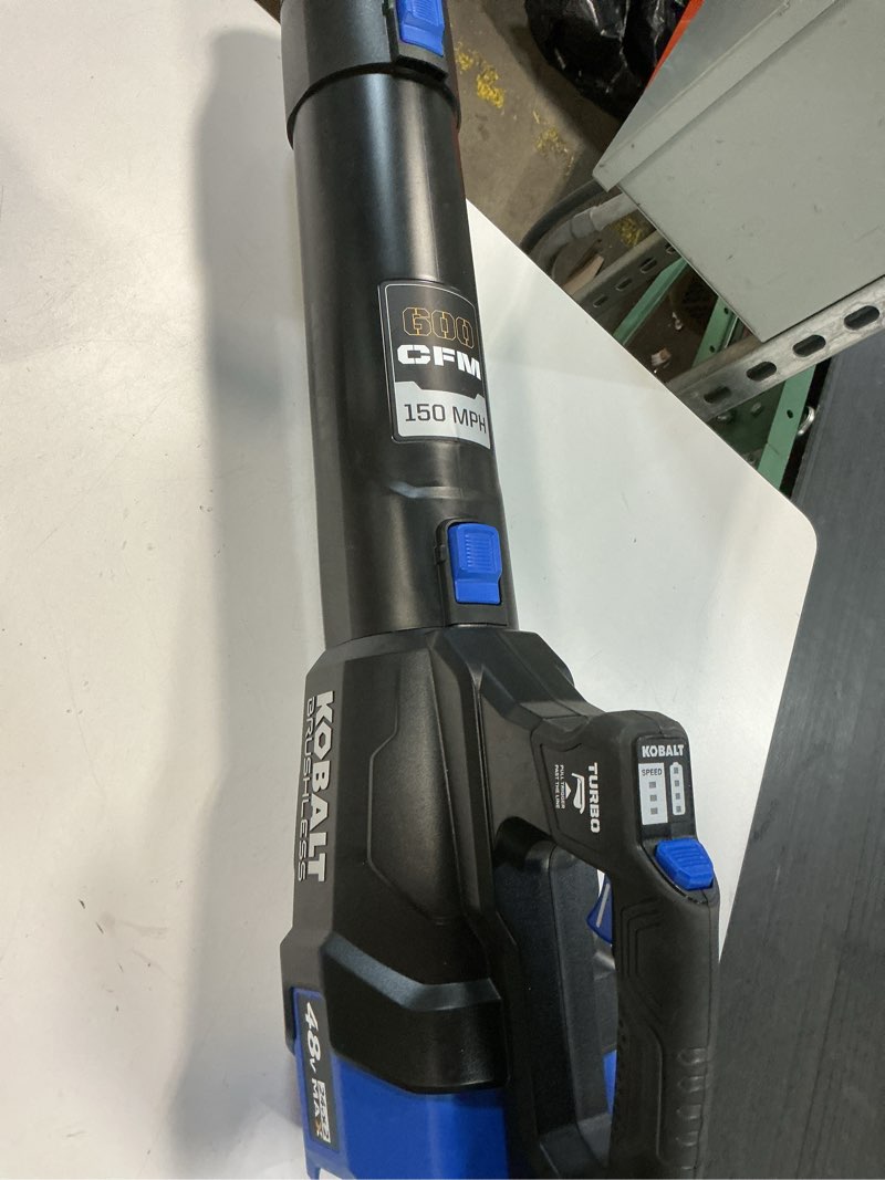 kobalt 24-volt 600-cfm 150-mph battery handheld leaf blower battery not included charger not included