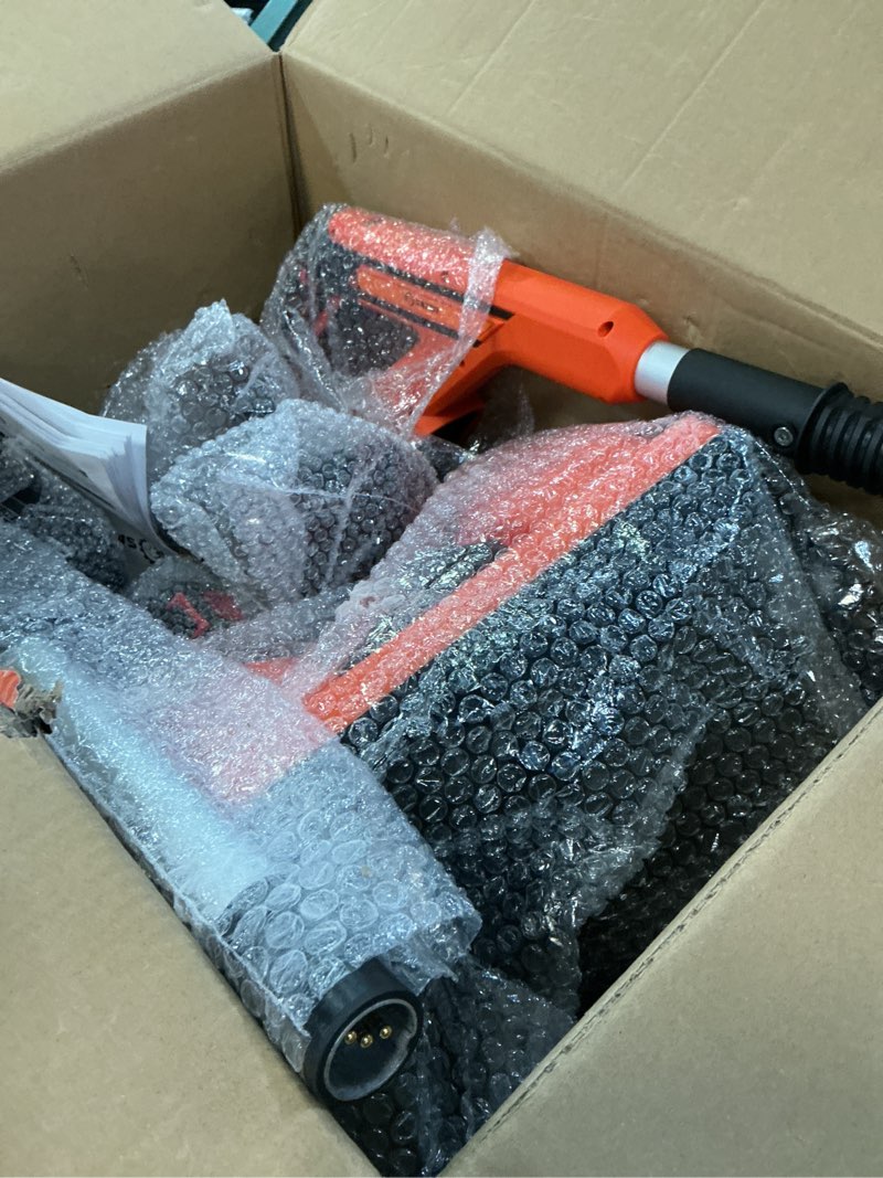 Condition photo showing New/Like New for Saker Cordless Snow Shovel Electric - 22V Brushless Snow Blower with 2X 5.0 Batteries & Charger - 12" Width 20FT Throwing Distance Lightweight Snow Remover for Driveway, Sidewalk, Patio(2 Batteries) Saker cordless snow shovel — 2-Batteries Kit