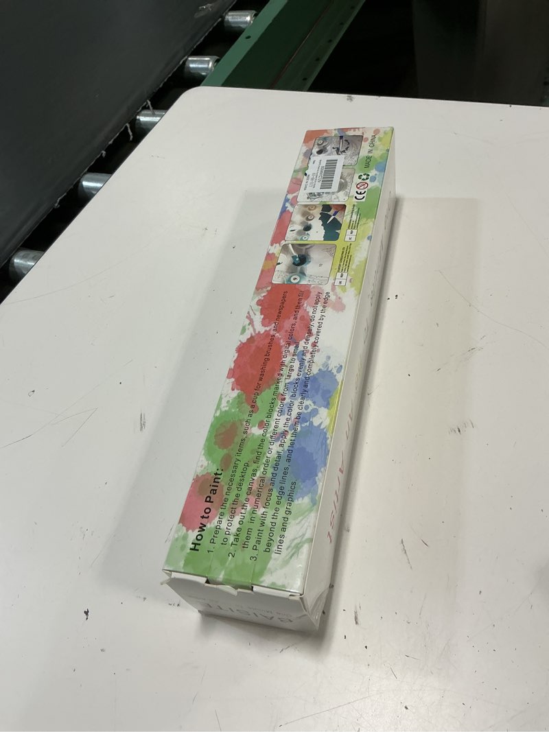 Condition photo showing New/Like New for baisite paint by numbers kit for adults beginners,12" wx16 l 2 pack canvas for painting kits for adults in colorful box-poppies 6566-diy frame baipbn6566 diy frame(16"x12")
