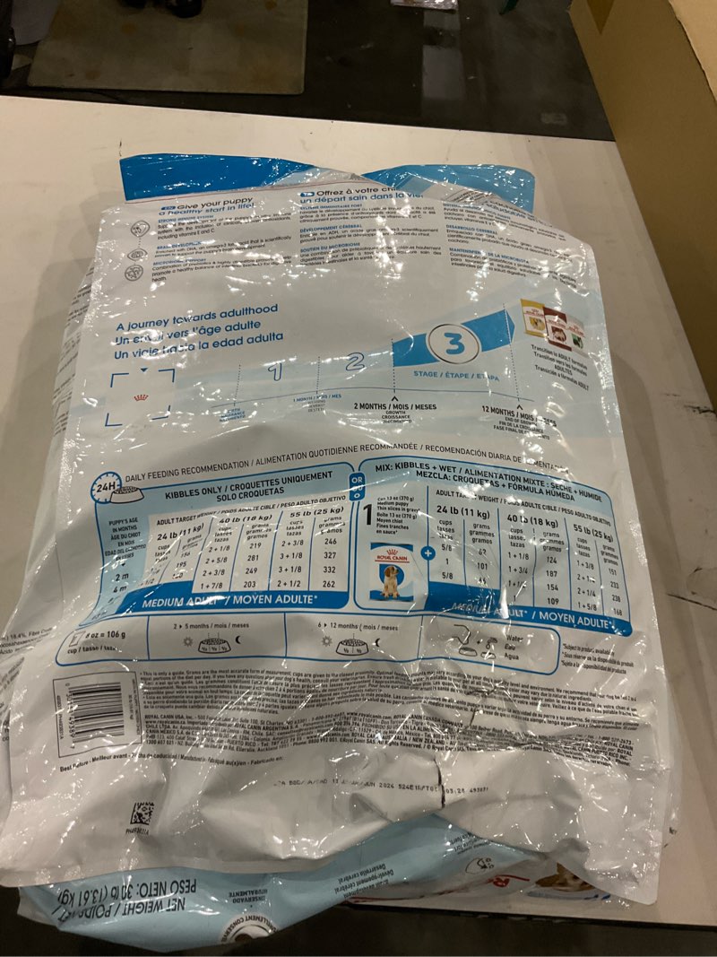 Condition photo showing New/Like New for Royal Canin Size Health Nutrition Medium Puppy Dry Dog Food, 30 lb bag
