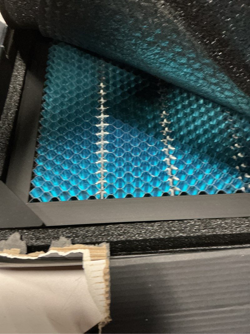 Condition photo showing Good Condition for creality honeycomb laser bed, honeycomb platform with aluminum panel for laser engraver and cutter machine, 19.7" * 19.7" 19.7 * 19.7 in
