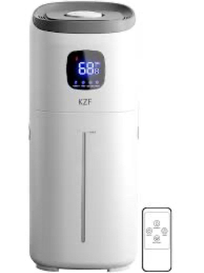kzf 15l humidifiers for bedroom large room - 2000 sq.ft coverage, 72hrs runtime, top fill, 26db quie