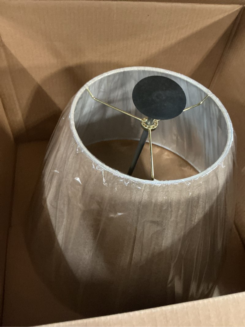 Condition photo showing Good Condition for Aspen Creative 32092A Transitional Empire Shape Spider Construction Lamp Shade in Medium Brown, 9" Top x 18" Bottom x 13" Slant Height Medium Brown 1