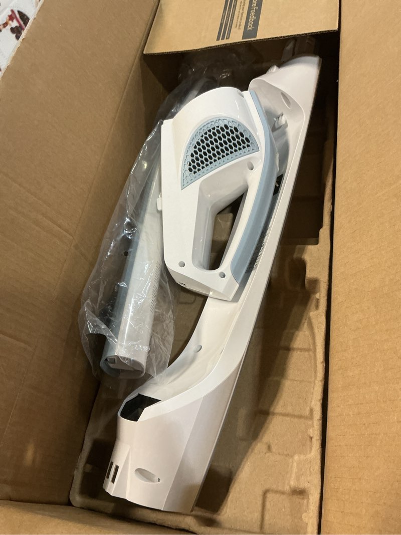 Condition photo showing As Is for Kenmore DS1020 16V Cordless Stick Vacuum Lightweight 2-in-1 Handheld, LED Headlight with 2-Speed Power Control for Hardwood Floor, Carpet & Pet Hair, 16 Volts, Gray-Blue