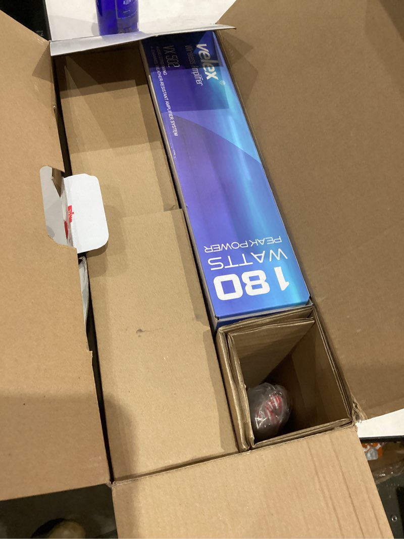 Condition photo showing New/Like New for velex Marine Bluetooth Amplifier Speaker Package… Black