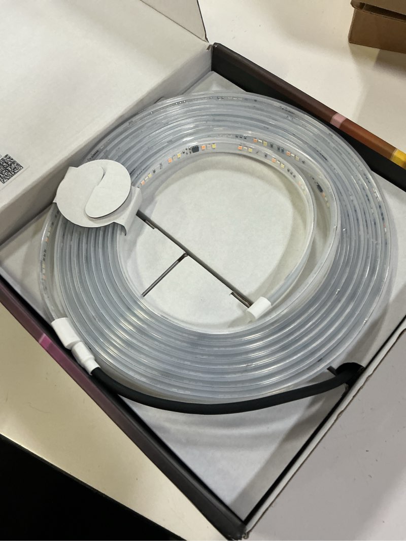 Condition photo showing New/Like New for philips hue flux outdoor 33-feet multicolor led strip light, 3000 lm, vibrant color and ambiance, flexible outdoor lighting, chromasync™ color blending, weatherproof, app and voice command