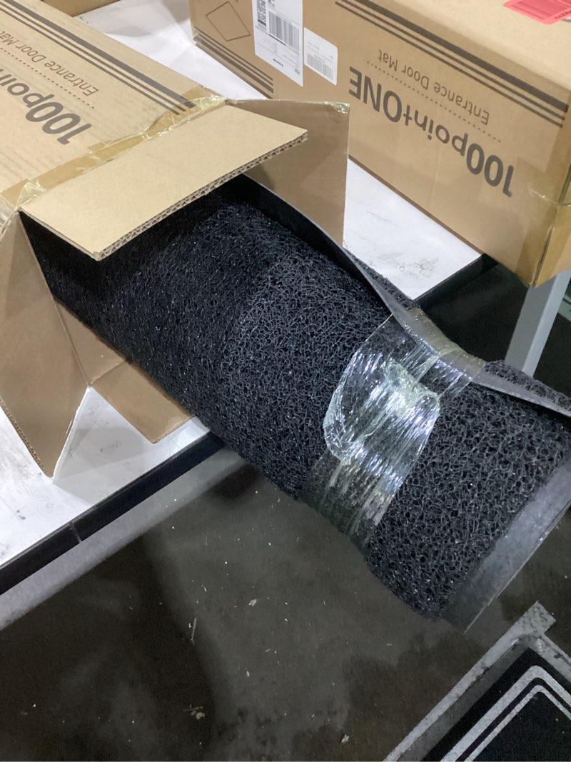 Condition photo showing New/Like New for Front Door Mat for Outside Entry, 72" x 24" Heavy Duty Outdoor Doormat for Entryway to Trap Dirt and Moisture, Non-Slip Waterproof Welcome Mats for Home Entrance 2' x 6' (Rectangular) Black Texture