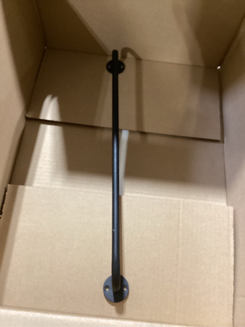 Condition photo showing As Is for besy brushed gold 4 piece bathroom accessories set (single towel bar, towel ring, toilet paper holder, double towel hooks), wall mounted bath hardware accessory fixtures set