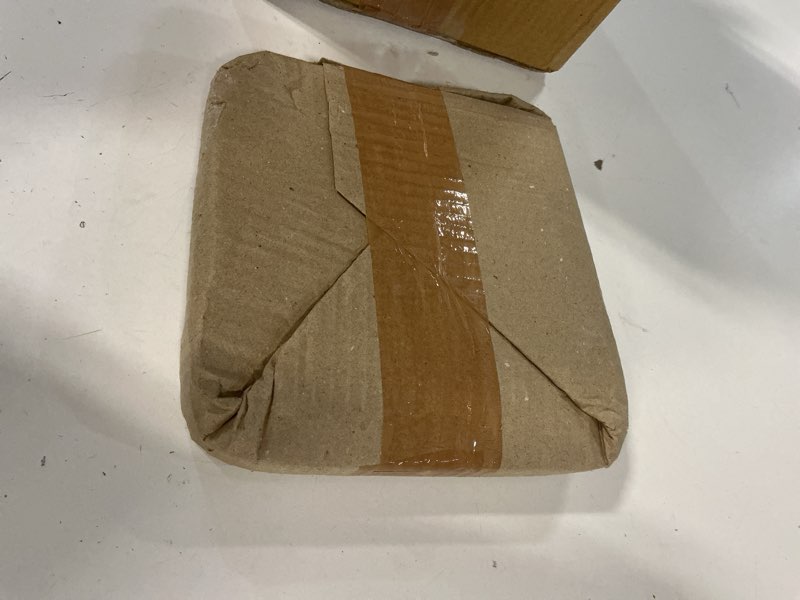 Condition photo showing As Is for Glass Cloche with Marble Base, Clear and White