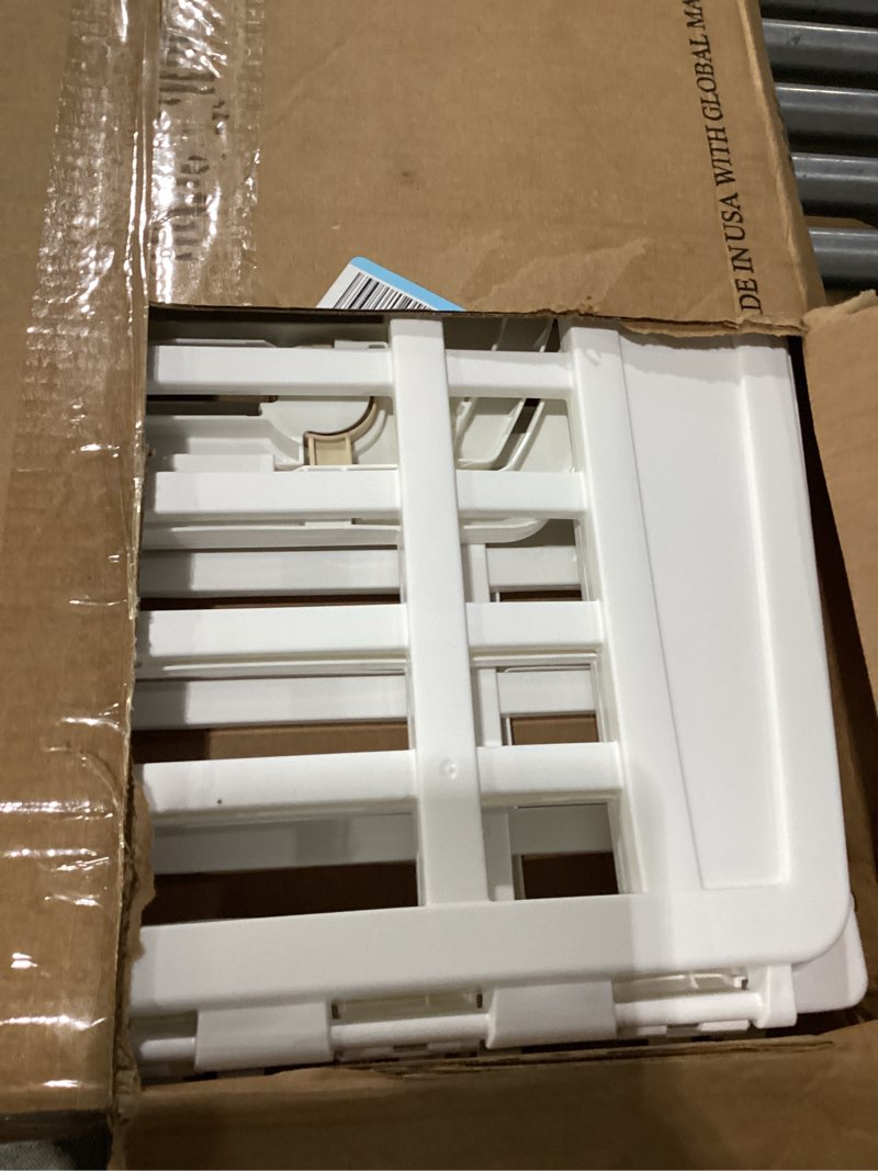 Condition photo showing Good Condition for iris usa dog playpen with door, 24” 4 panel pet exercise pen – indoor outdoor puppy play pen, portable plastic pet fence for small medium dogs, foldable 35” x 35” x 24”, white 4 panel - 24" h white