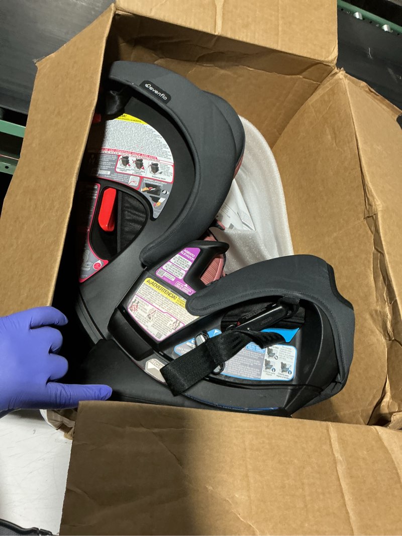 evenflo all4stages slim 4-in-1 convertible car seat (sanibel pink)