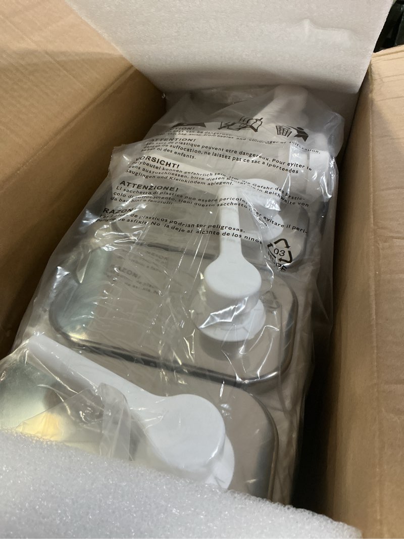 Condition photo showing Good Condition for wantjoin 13.75qt sauce dispenser with 5 jars - 2.75qt/2.6l stainless steel condiment pump station, commercial dispenser for ketchup, salad dressing, syrup, jam, salsa, restaurant white