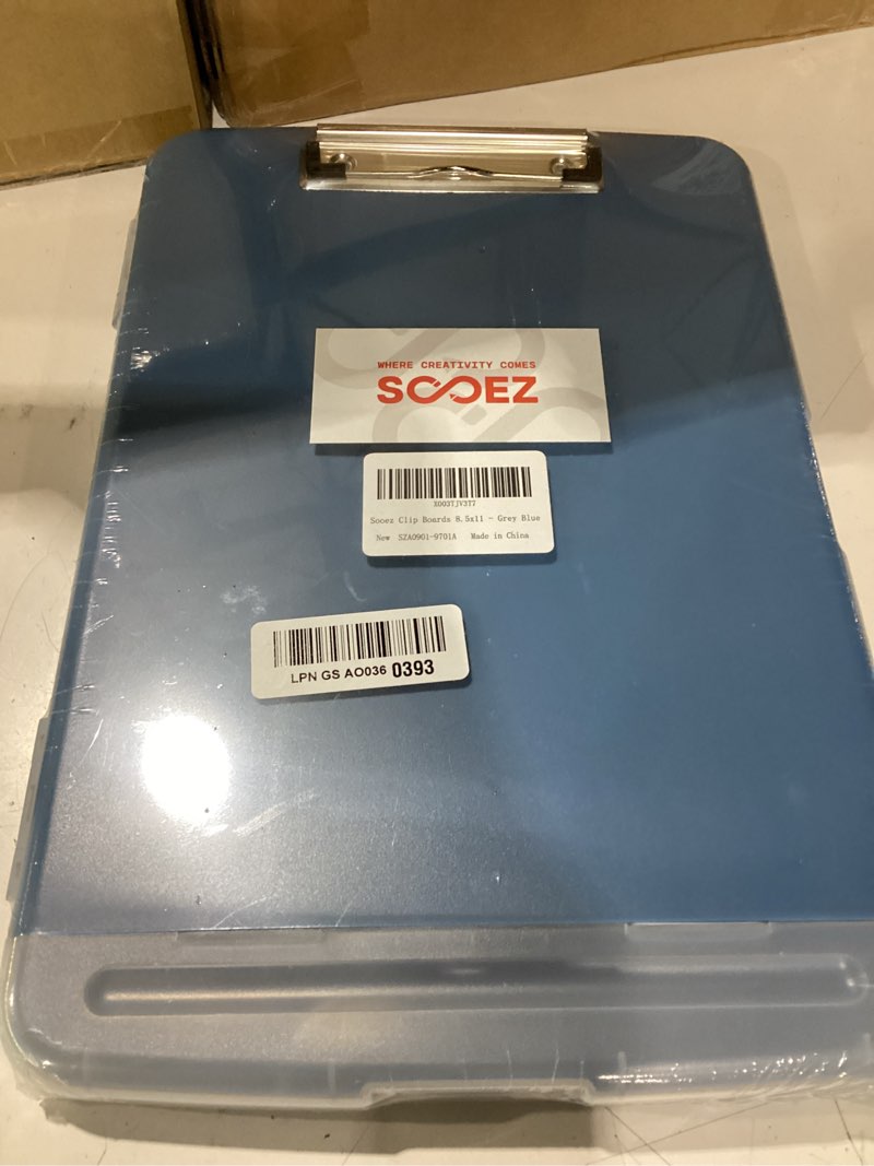 Condition photo showing New/Like New for sooez clip boards 8.5x11 with storage, high capacity storage clipboard, nursing clipboard folder with pen holder, heavy duty plastic clipboard with low profile clip, clipboard binder for teacher, work