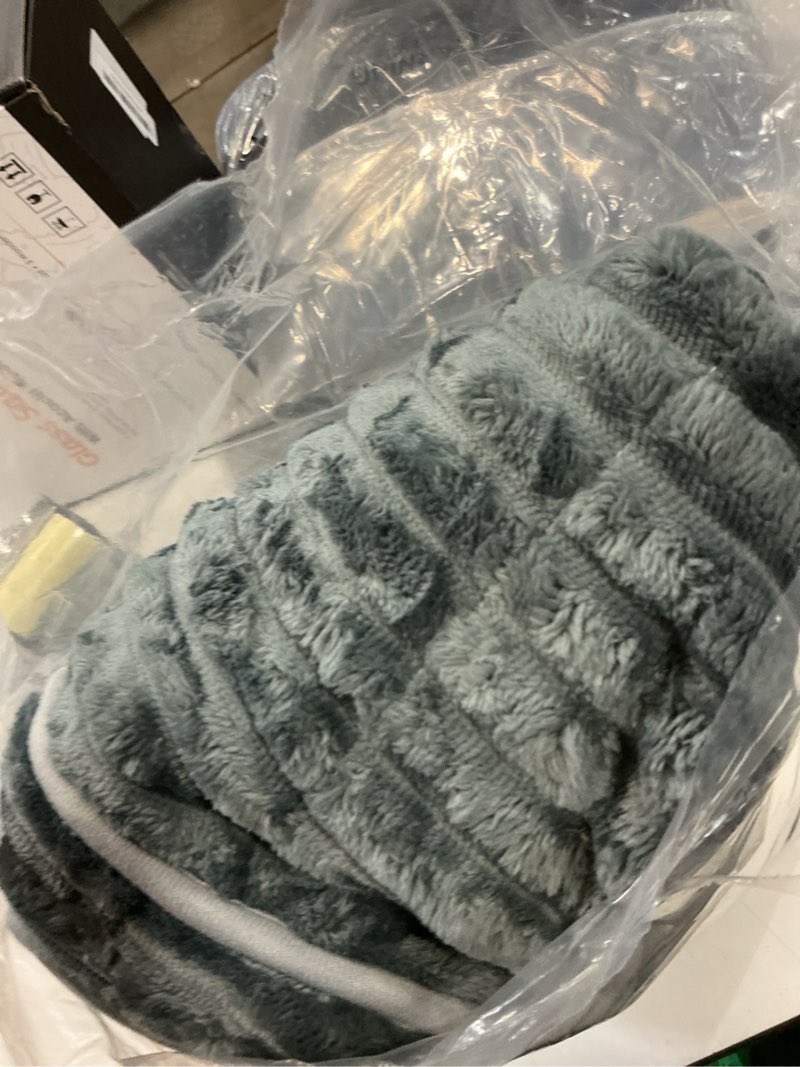 Condition photo showing Good Condition for timrliy 23-inch quilted recliner cover, dark gray rabbit fur lazy boy chair protector, washable fabr