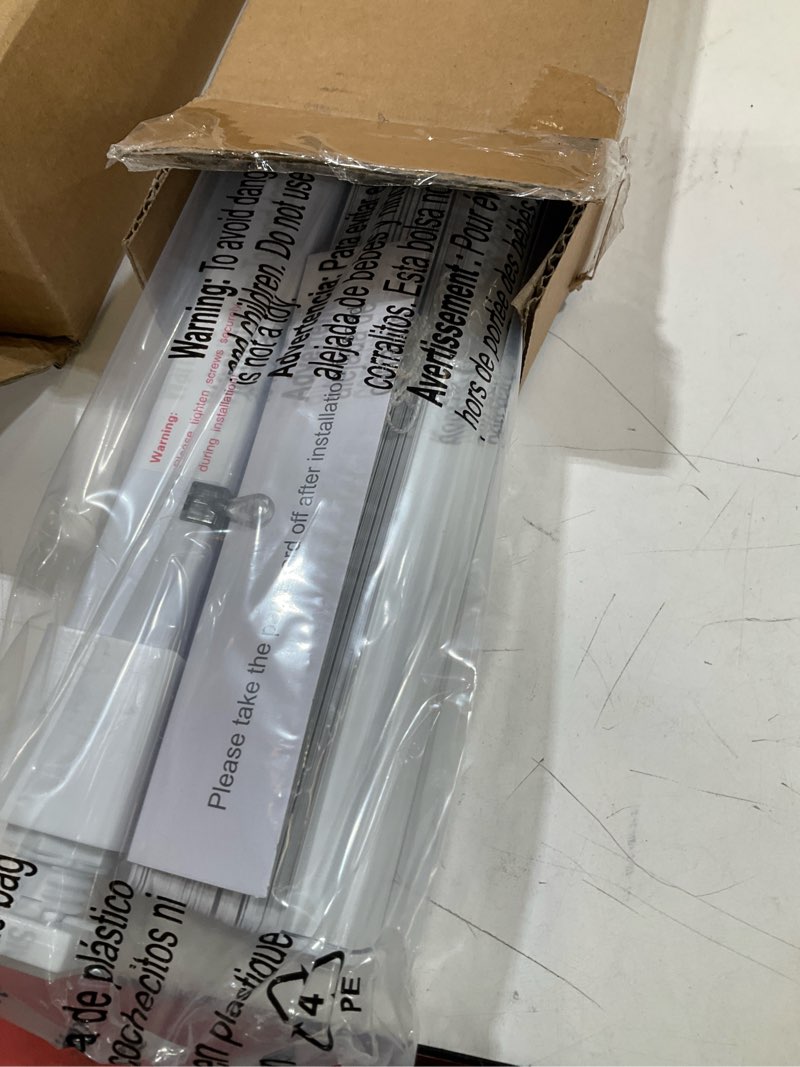 Condition photo showing Good Condition for lazblinds no tools no drill 1" vinyl mini blinds, cordless blinds for windows, light filtering horizontal window blinds & shades, 29" w x 64" h, white cordless-white 29" w x 64" h