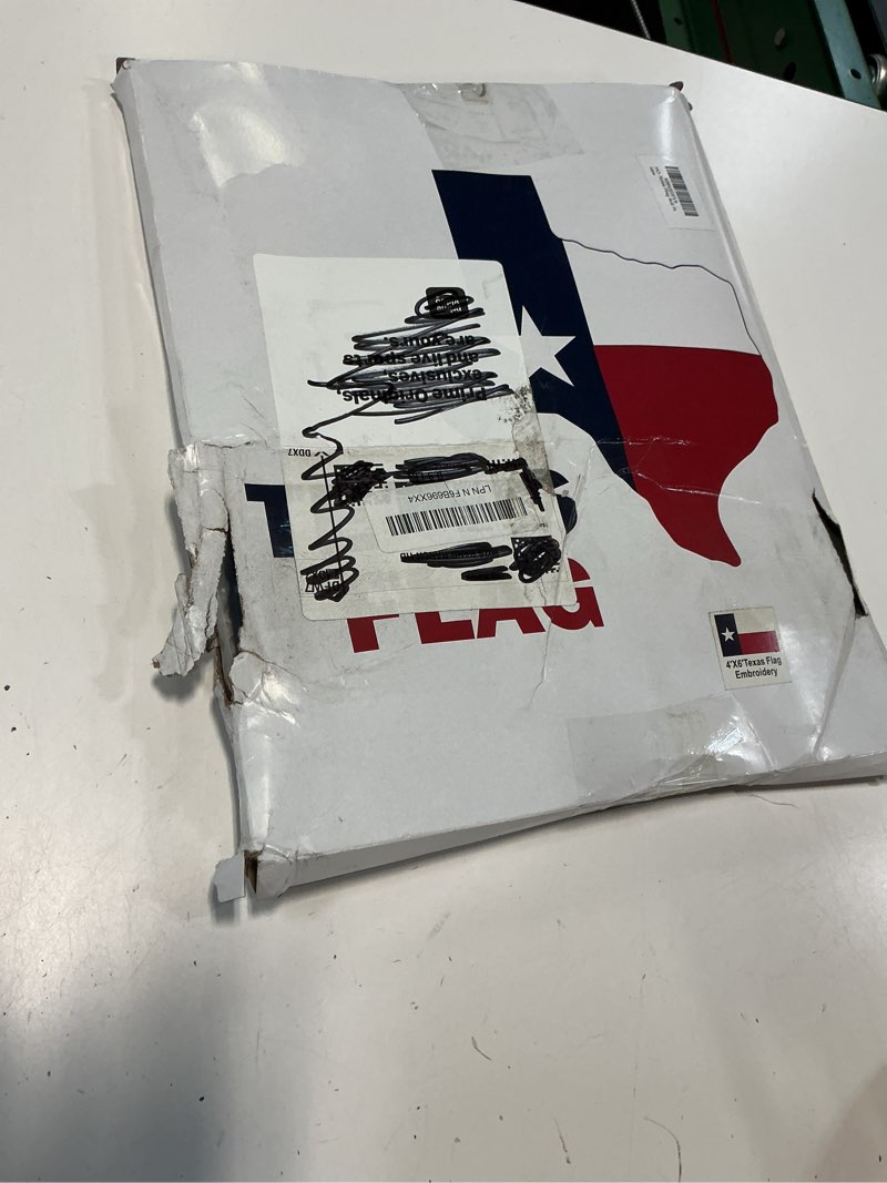 Condition photo showing New/Like New for homissor texas flag 4x6 feet - embroidered star sewn stripes outdoor heavy duty 210d oxford nylon flags vivid color - canvas header brass grommets and 4 stitch hemming usa flag 4x6 feet-210d