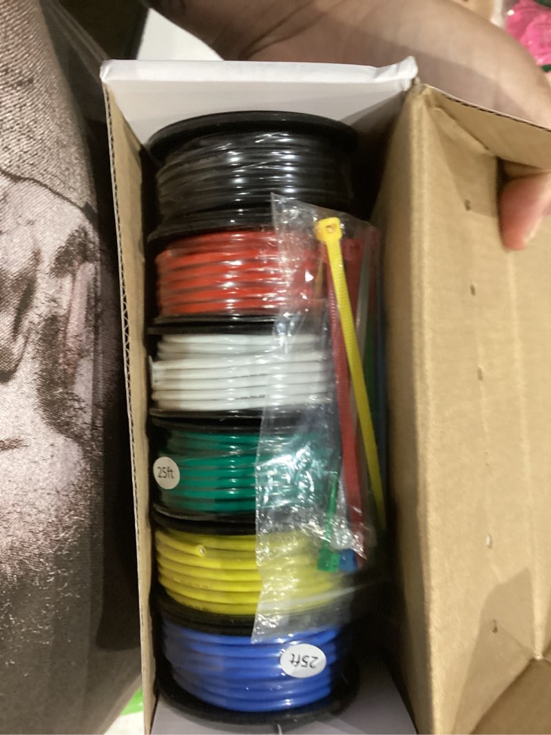Condition photo showing New/Like New for 150ft 16 gauge wire 6 colors electrical wires 16awg 600v tinned copper silicone wires electric stranded hook up diy wires kit insulated for flexibility & durability ideal for elec wiring proj 16awg 6 colors each 25ft