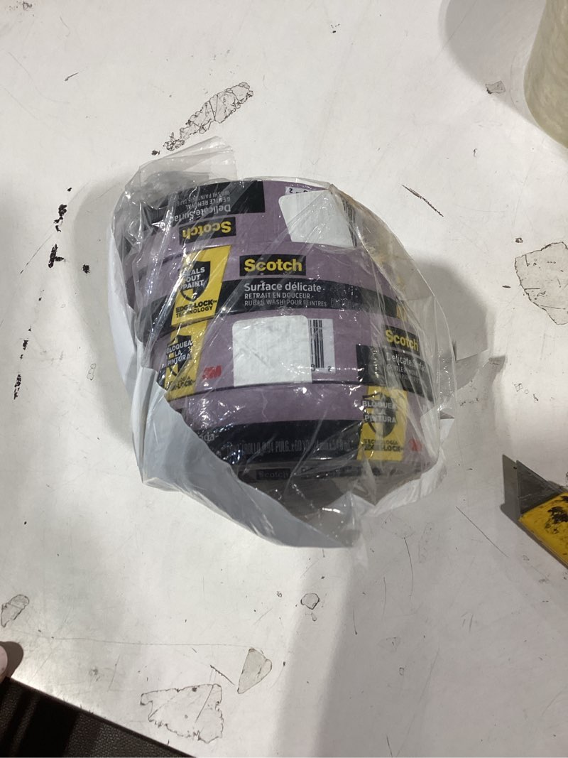 Condition photo showing New/Like New for 3m scotchblue 2080 delicate surface painter’s tape, 1" x 60 yds (pack of 4) - edge-lock technology for sharp lines, 60-day clean removal, gentle blue masking tape for walls & trim, no residue