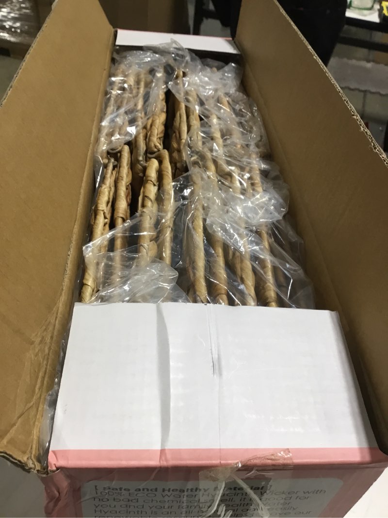 Condition photo showing Good Condition for Storage Baskets 11x11inch Cube Baskets 4 pcs Baskets,Foldable Handwoven Water Hyacinth Laundry Organizer,Cube Storage Baskets