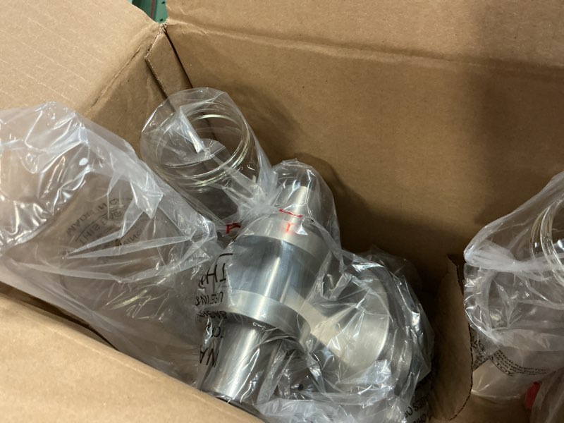 Condition photo showing Good Condition for wall sconces set of two, hardwired brushed nickel bathroom sconces wall lighting with clear glass, modern sconces wall decor set of 2 bathroom light fixtures for mirror hallway (bulbs not included) brushed nickel (hardwired) 22inch - 2pc