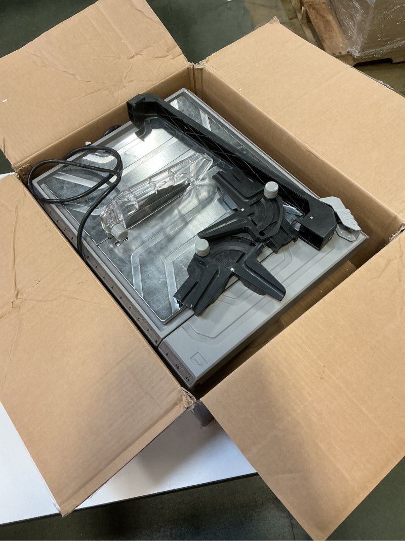 Condition photo showing As Is for Project Source 7-in 4.8-Amp Wet Tabletop Corded Tile Saw