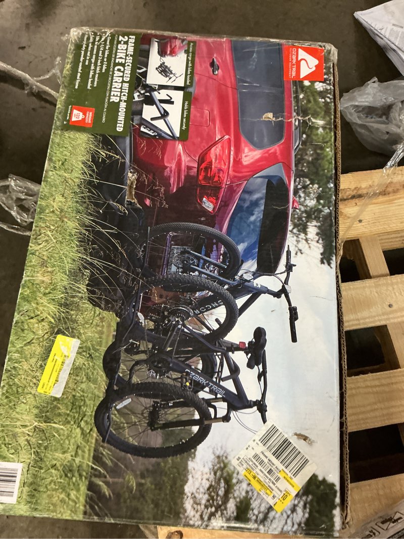 Condition photo showing As Is for ozark trail frame mount rack, carrier for ebikes fat tire bike with 132lbs capacity, 2''hitch receiver