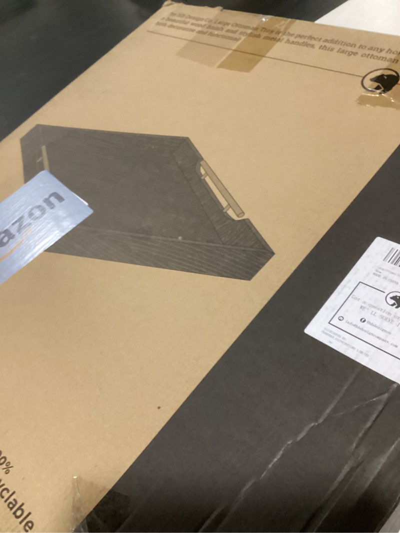 Condition photo showing Good Condition for Large Ottoman Tray for Living Room - 22 x 22 Inch Wood Tray with Gold Metal Handles - Made from Real Wood with a Stain Resistant Finish - Decorative Trays for Coffee Table - Extra Large Ottoman Trays